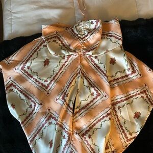 Forever 21 Peach and Cream Floral Blouse